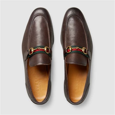 Men's leather Horsebit loafer with Web 